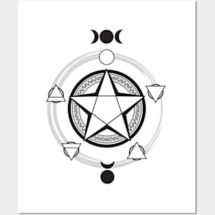 Elemental Pentagram Posters and Art